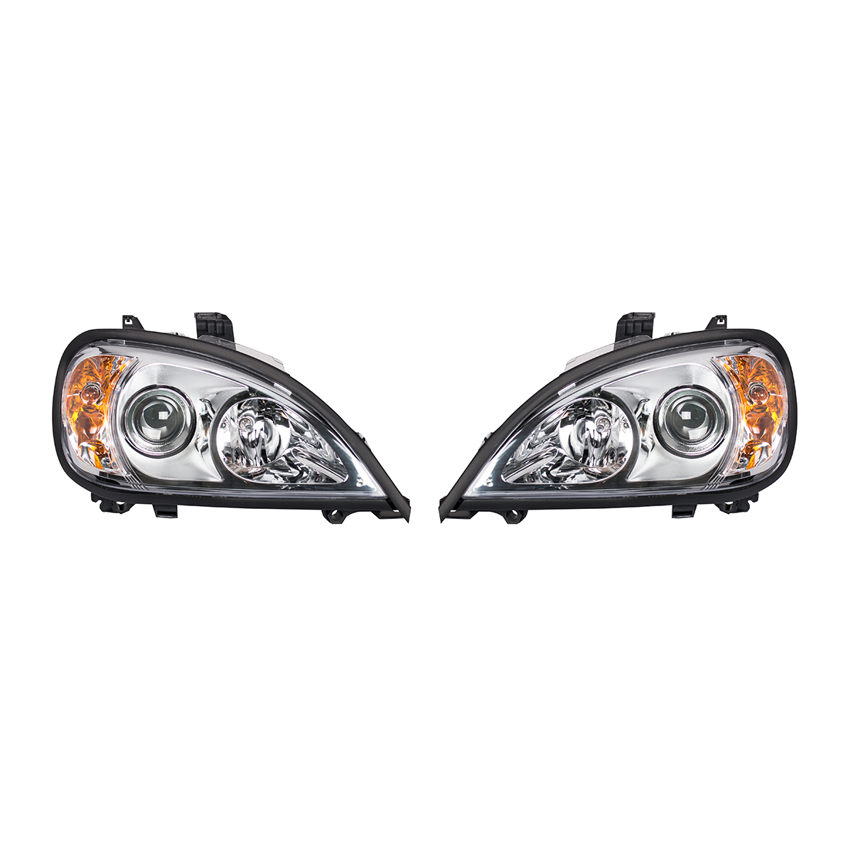 Chrome Projection Headlight Set For 2001-2020 Freightliner Columbia (Pair)