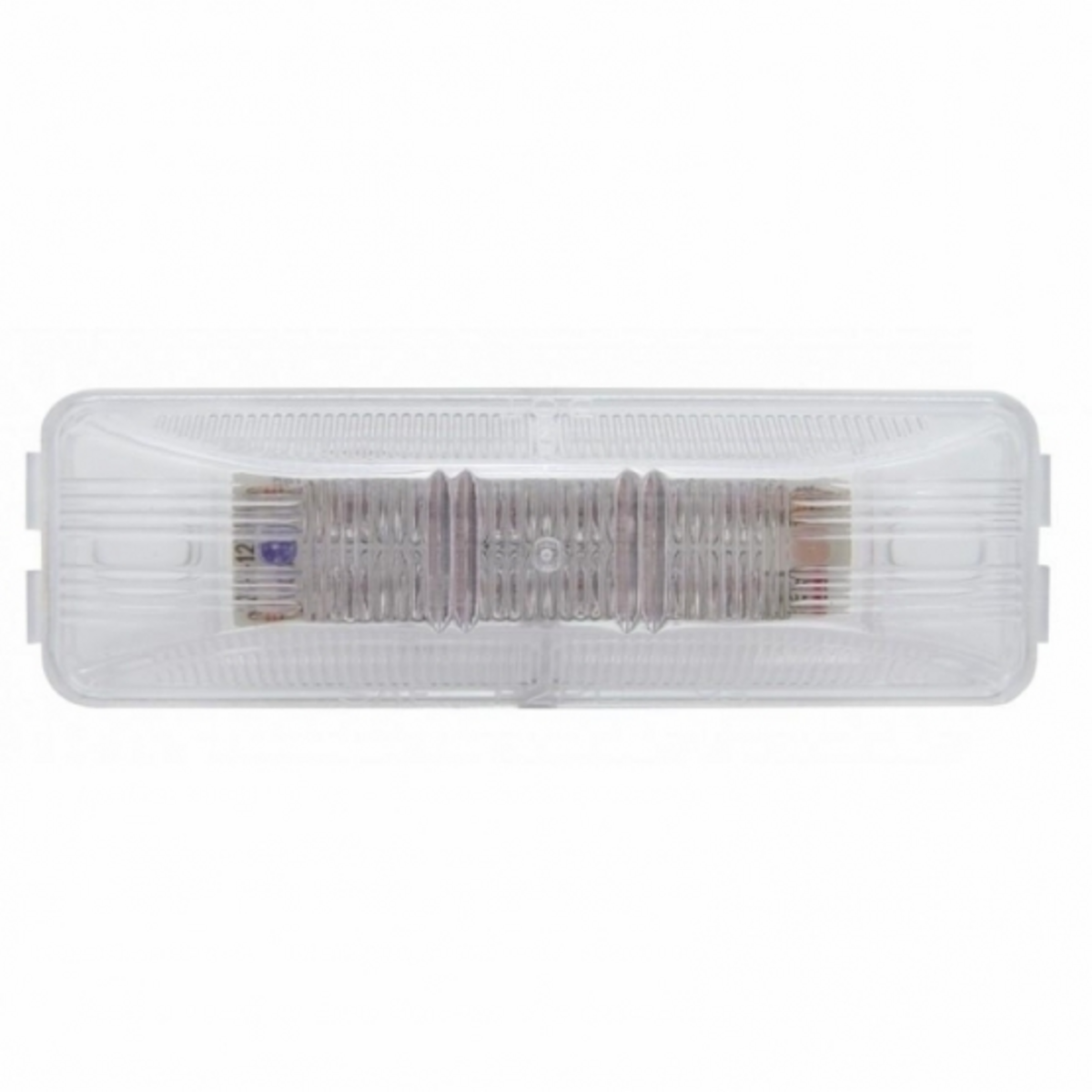 12 LED Rectangular Light (Clearance/Marker) - Red LED/Clear Lens