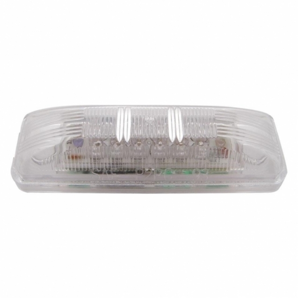 12 LED Rectangular Light (Clearance/Marker) - Red LED/Clear Lens