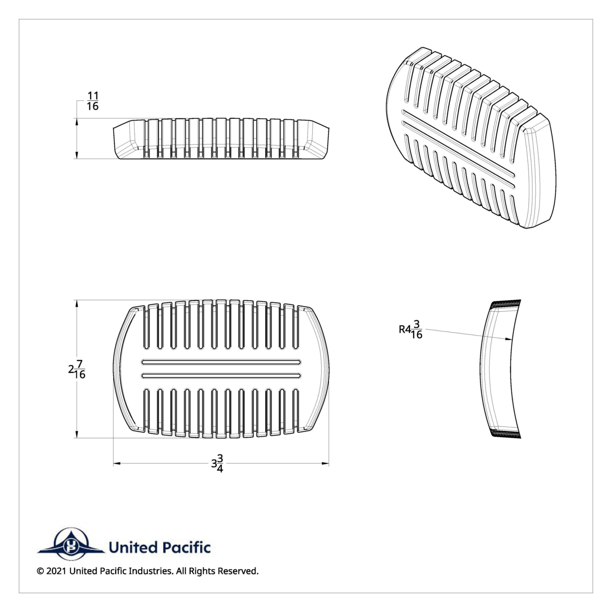 Pedal Pad For 1947-55 Chevy & GMC 1st Series Truck