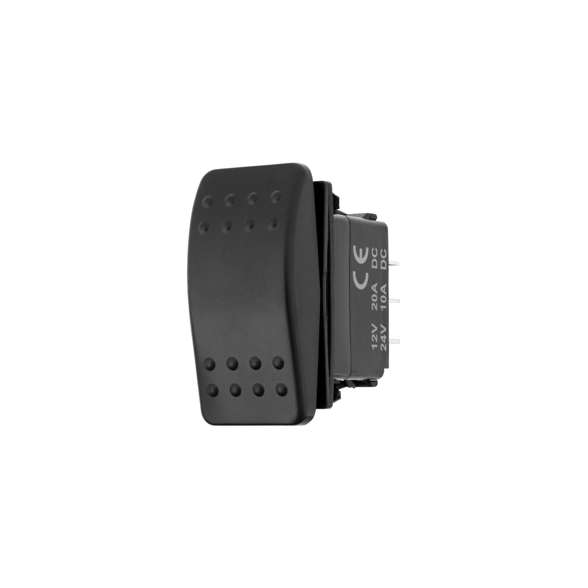 Black DPDT Mom. On/Off/On Rocker Switch (Carling S) 1 Pc