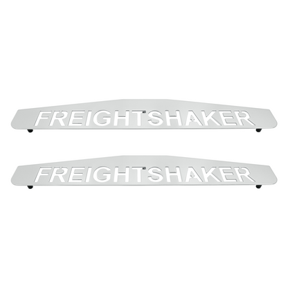 4" X 24" Chrome Freightshaker Bottom Mud Flap Plate - Welded Stud (Card of 2)