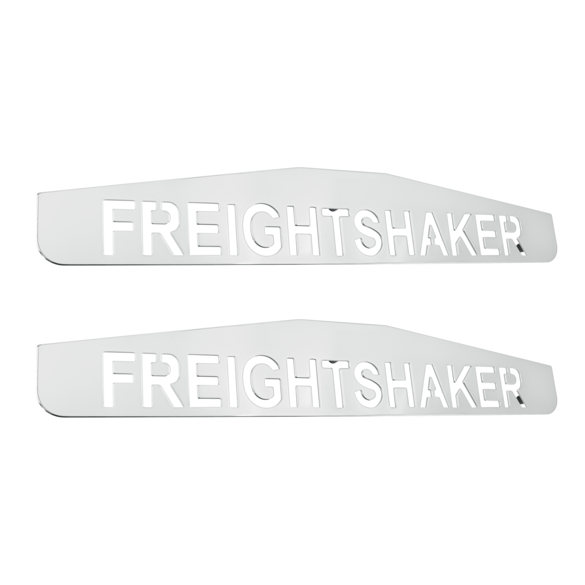 4" X 24" Chrome Freightshaker Bottom Mud Flap Plate - Welded Stud (Card of 2)