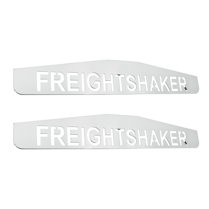 4" X 24" Chrome Freightshaker Bottom Mud Flap Plate - Welded Stud (Card of 2)