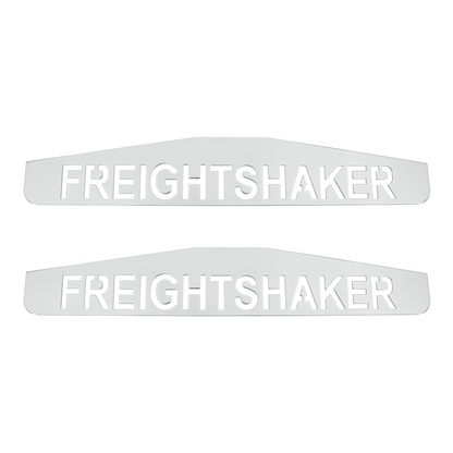 4" X 24" Chrome Freightshaker Bottom Mud Flap Plate - Welded Stud (Card of 2)