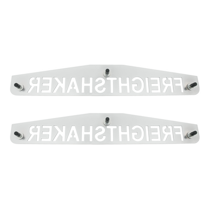 4" X 24" Chrome Freightshaker Bottom Mud Flap Plate - Welded Stud (Card of 2)