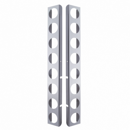 Peterbilt Stainless Rear Air Cleaner Bracket Only - 16 Light Cutouts
