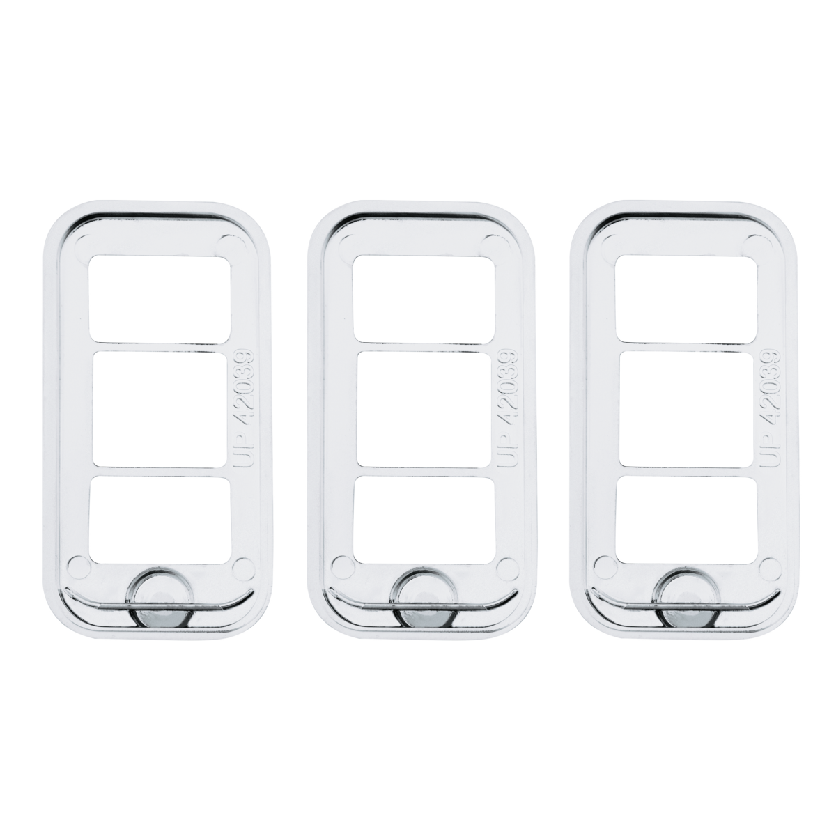 Rocker Switch Cover With 3 Openings & Color Crystal For Freightliner- Candy Red (3-Pack)