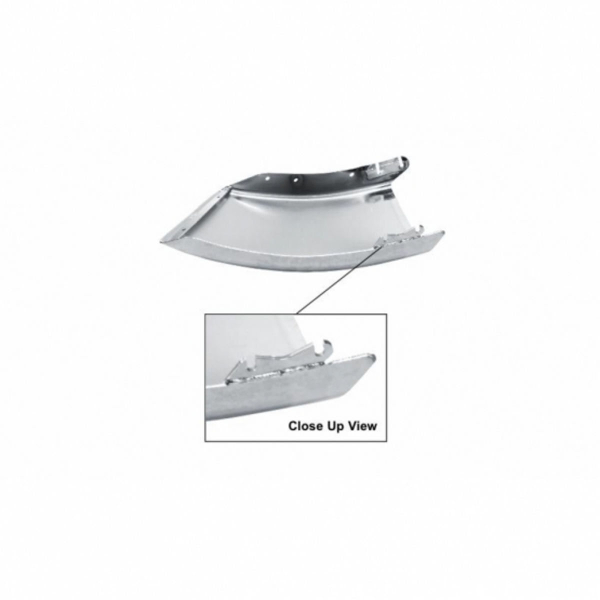 28.35" Chrome Bumper End For Freightliner M2-112 - Passenger