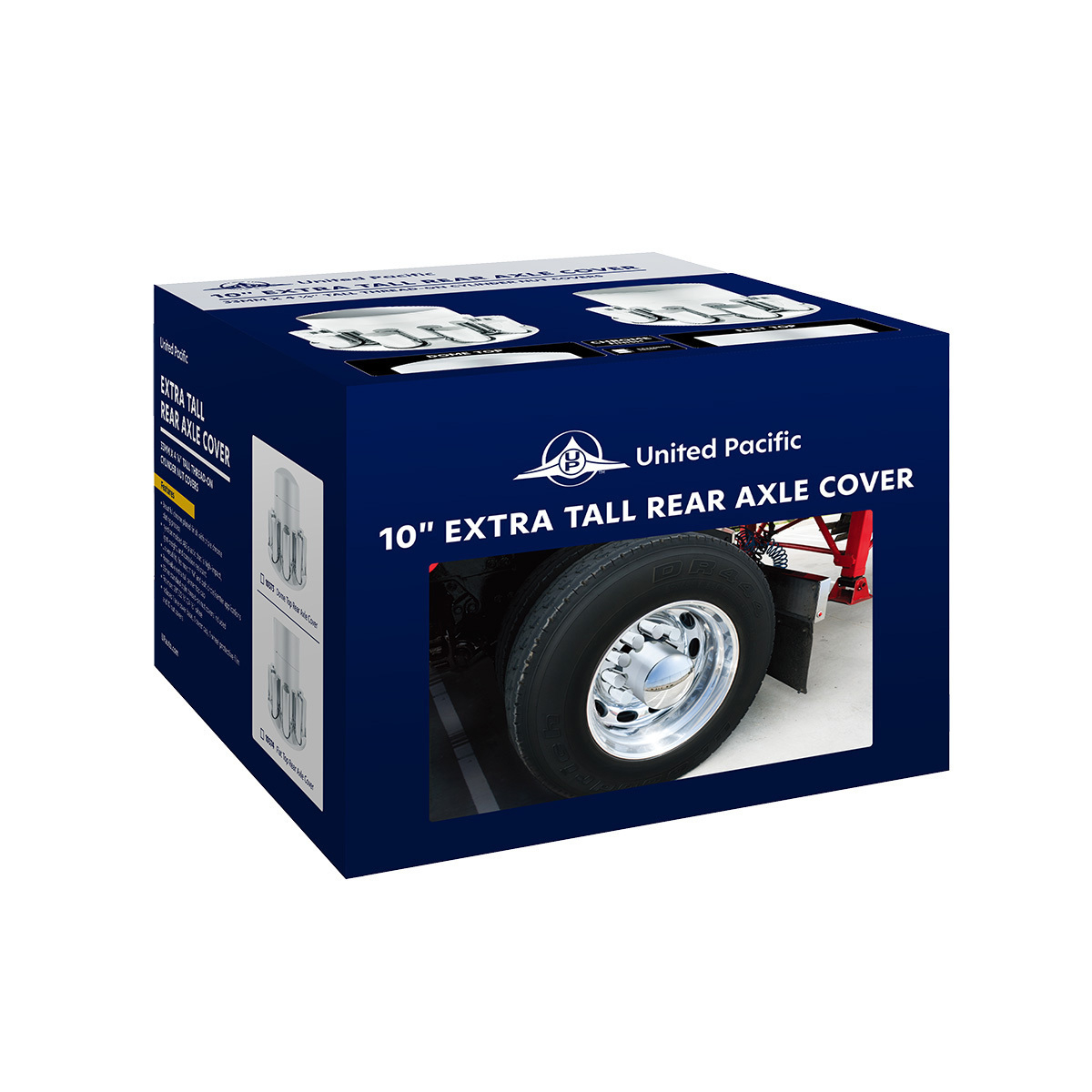 Chrome Plastic Extra Tall Dome Rear Axle Cover With 33mm Thread-On Tall Cylinder Nut Covers
