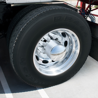 Chrome Plastic Extra Tall Dome Rear Axle Cover With 33mm Thread-On Tall Cylinder Nut Covers
