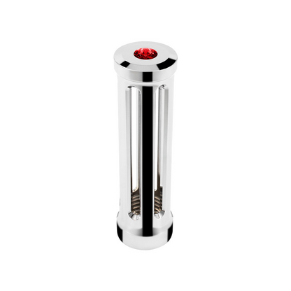 M30X3.5 Thread-On Sonoma Gearshift Knob-Red Crystal/Chrome