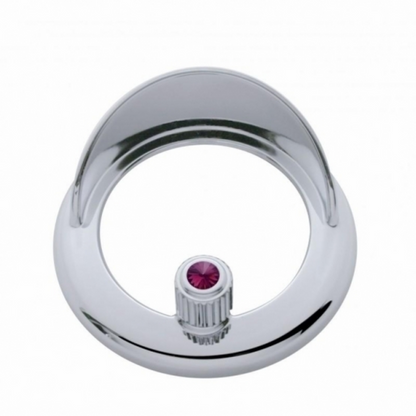 Clock Bezel With Visor For Freightliner Century/Coronado/Columbia - Purple Crystal