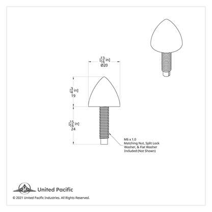 Chrome Bullet License Plate Fastener (4-Pack)