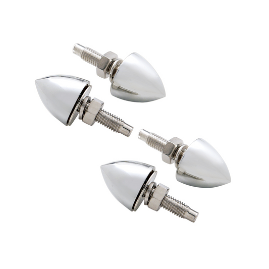 Chrome Bullet License Plate Fastener (4-Pack)