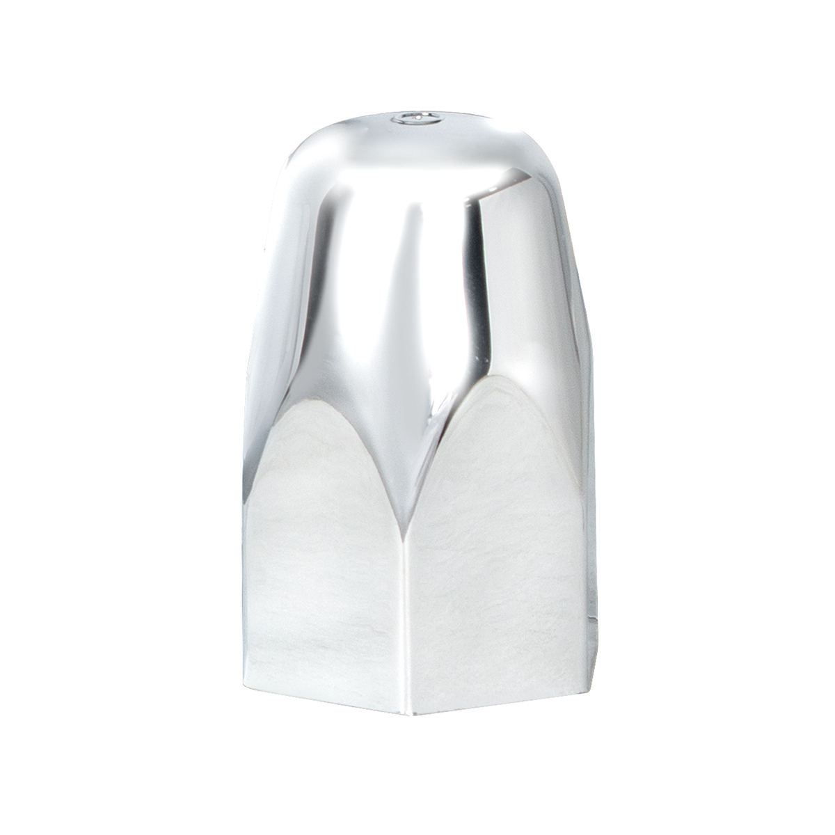 1-1/2" x 2-3/4" Chrome Plastic Tall Nut Covers - Push-On (60-Pack)