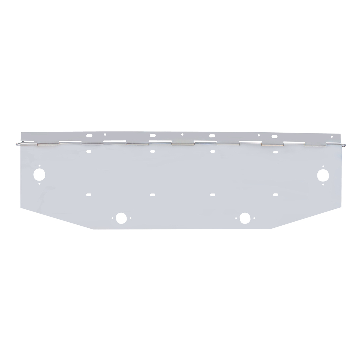Chrome 2 License Plate Angle Shaped Holder With Square Marker Light Cutout