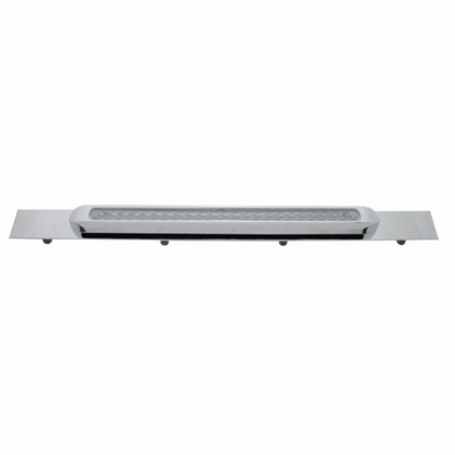 Chrome Top Mud Flap Plate With 23 SMD LED Light Bar & Bezel - Red LED/Clear Lens (Each)