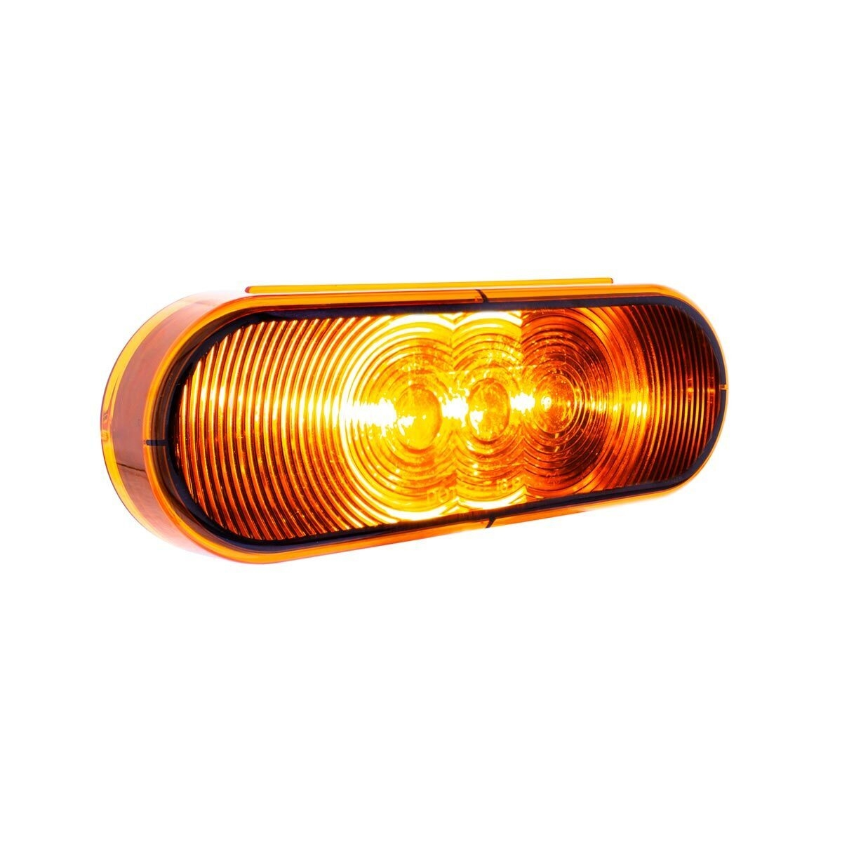 3 LED 6" Oval Light(Turn Signal)-Amber LED/Amber Lens