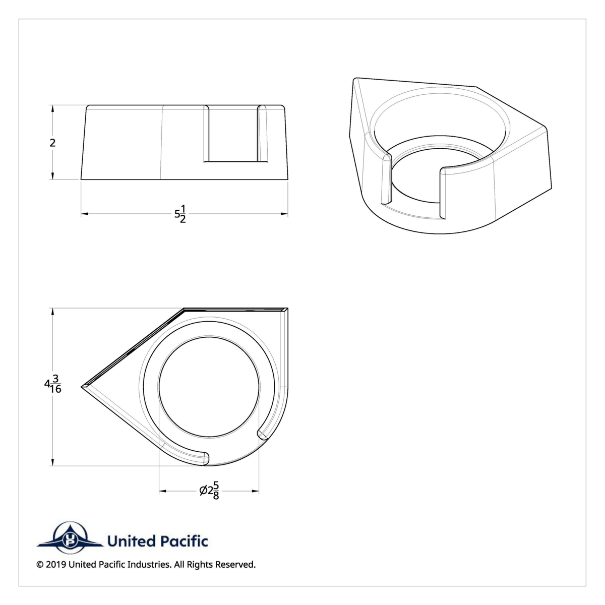 Chrome Plastic Cup Holder For 1986 & Up Freightliner Classic & FLD - Driver