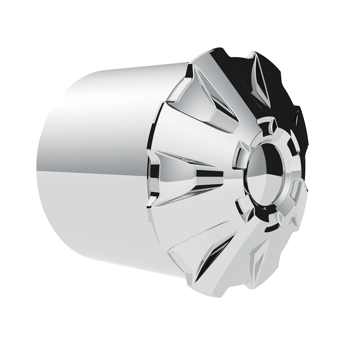 Rubicon Rear Axle Cover Kit With 33mm Thread-On Nut Covers-Chrome