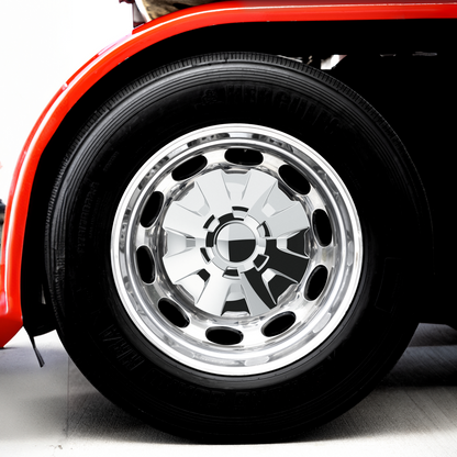 Rubicon Rear Axle Cover Kit With 33mm Thread-On Nut Covers-Chrome