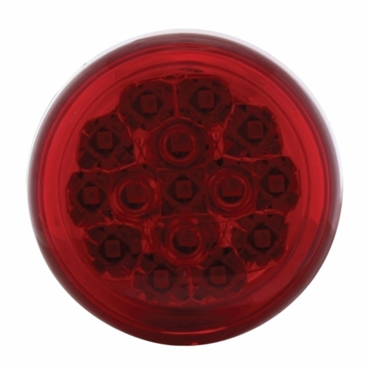15 LED 2-3/8" Dual Function Signal Light For Harley Motorcycle - Red LED/Red Lens