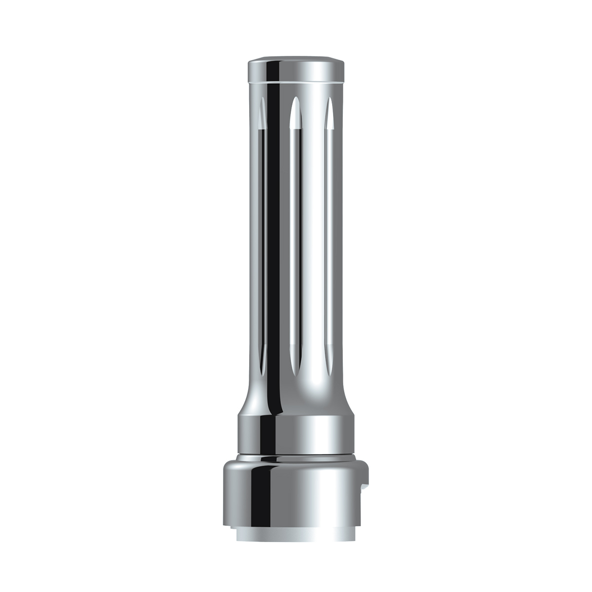 Thread-On Dallas Gearshift Knob With 13/15/18 Speed Adapter - Chrome/Vertical