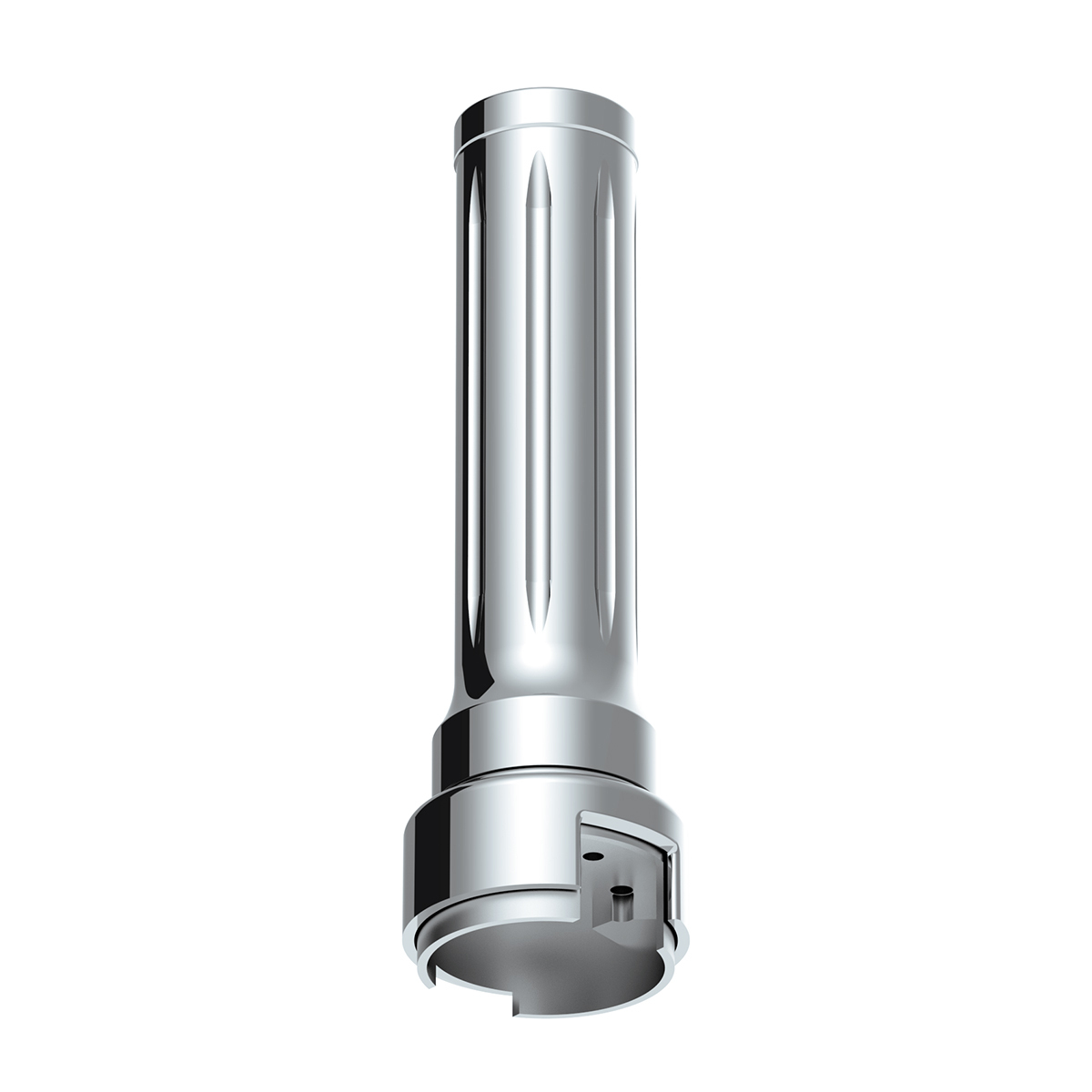 Thread-On Dallas Gearshift Knob With 13/15/18 Speed Adapter - Chrome/Vertical