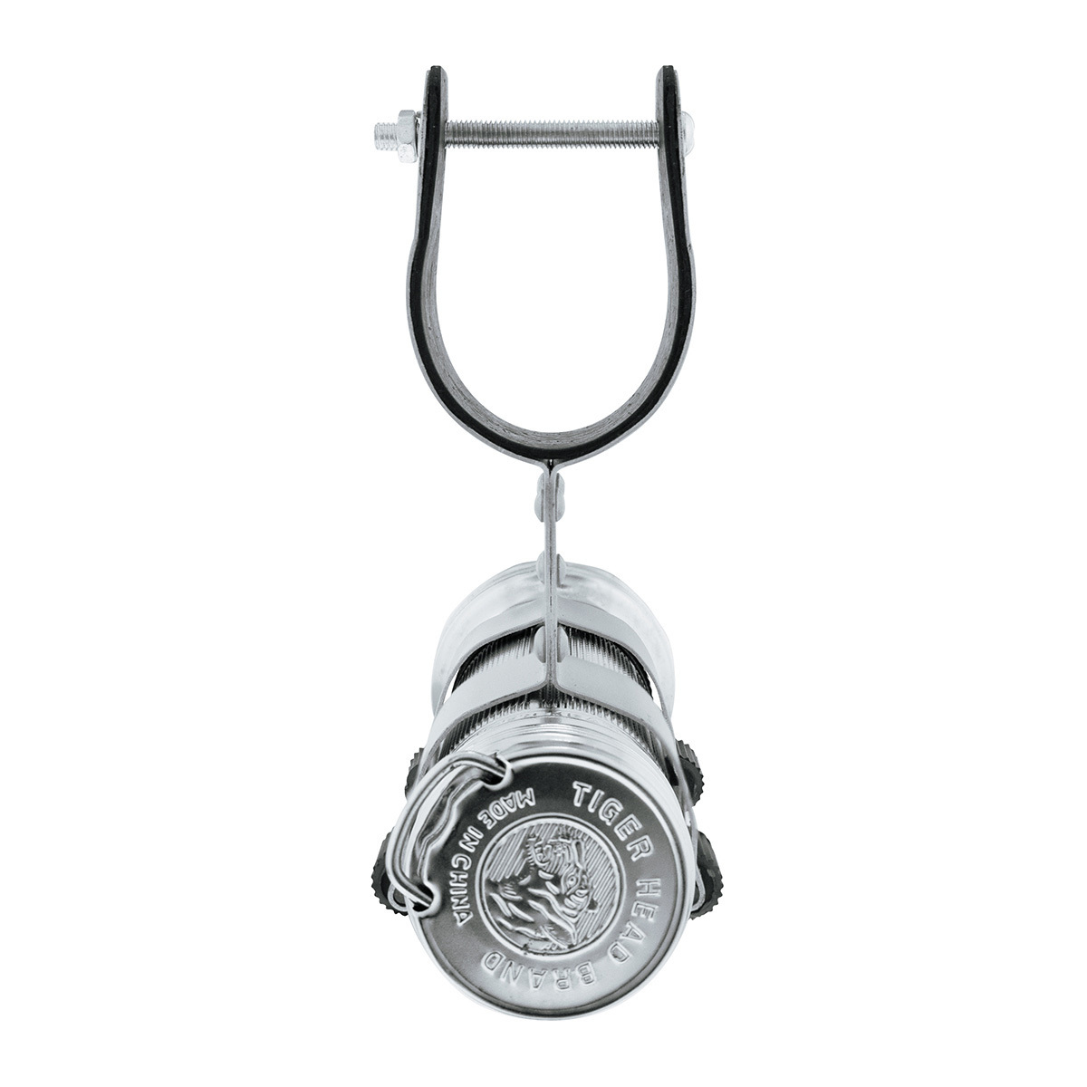 Chrome Vintage LED Flashlight With Roller-Action Holder