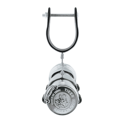 Chrome Vintage LED Flashlight With Roller-Action Holder