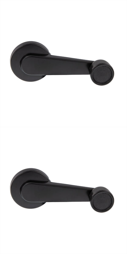 Black Window Crank Handle (2pcs) For 1981-86 Chevy & GMC Truck
