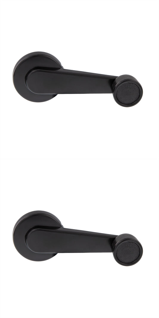 Black Window Crank Handle (2pcs) For 1981-86 Chevy & GMC Truck