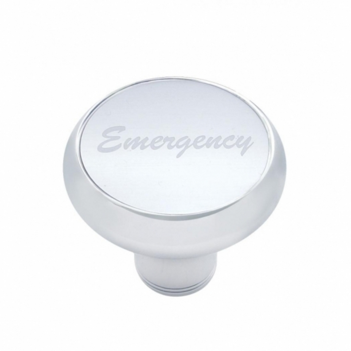 "Emergency" Deluxe Air Valve Knob - Silver Aluminum Sticker