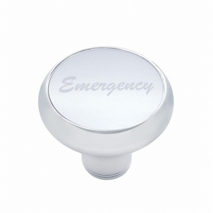 "Emergency" Deluxe Air Valve Knob - Silver Aluminum Sticker