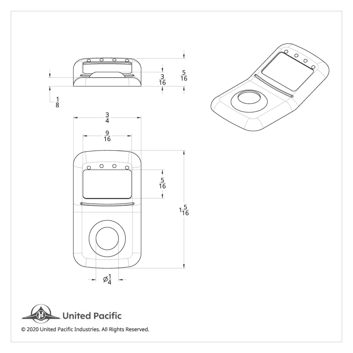 Rocker Switch Cover For Kenworth/Peterbilt - Blue Crystal (Card of 3)