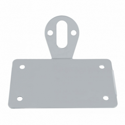 Bobber Style Horizontal Side Mount License Plate & Light Bracket For Motorcycle