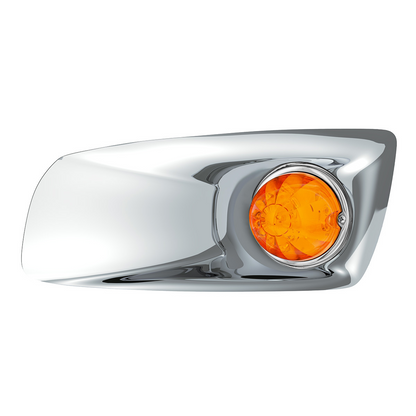 Fog Light Cover With 17 LED Watermelon Light For 2007-17 KW T660 (Driver) - Amber LED/ Amber Lens