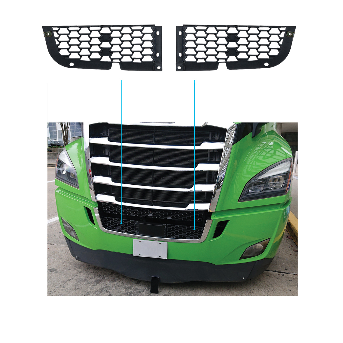 Bumper Mesh For 2018-2024 Freightliner Cascadia - Driver & Passenger