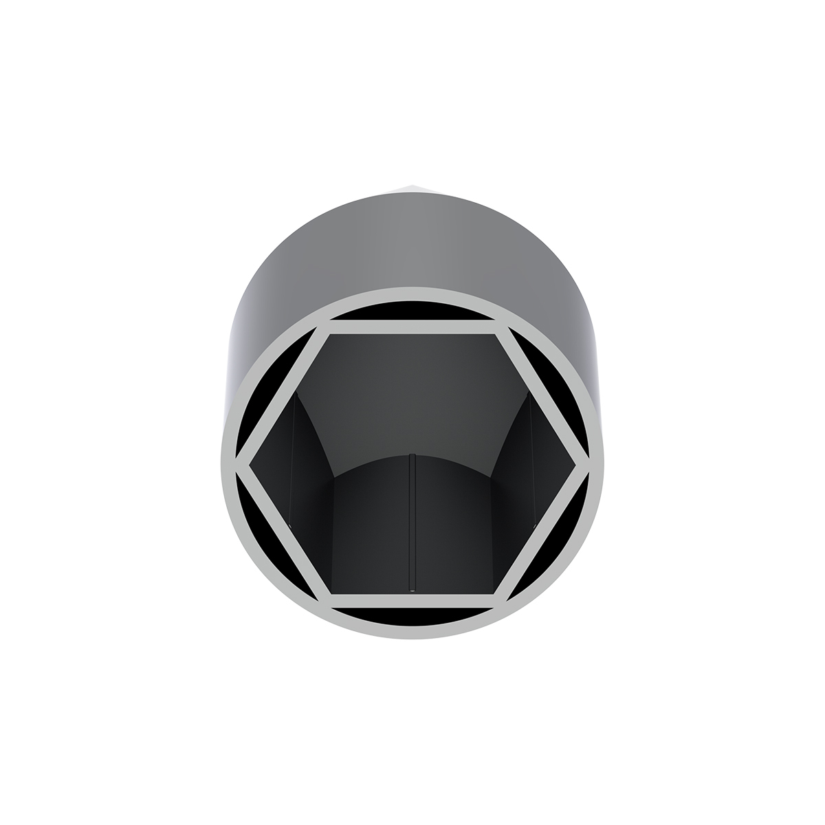 1-1/2" x 4-1/8" Chrome Plastic Spike Nut Covers - Push-On (10-Pack)
