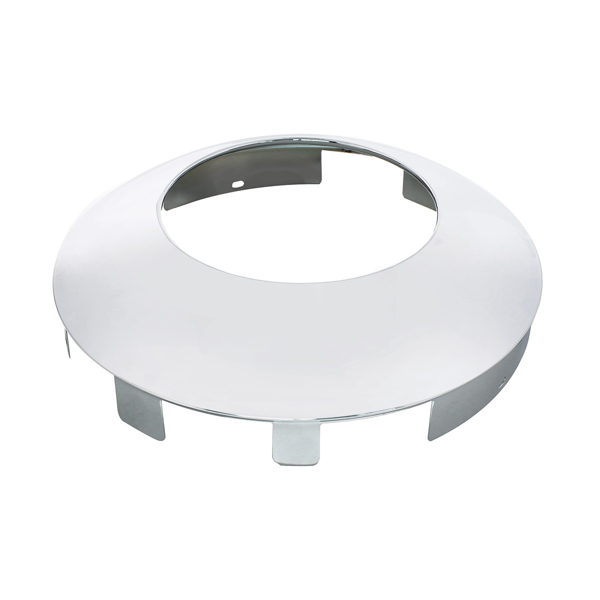 Universal Chrome Front Hubcap With Hubometer Hole - 1" Lip
