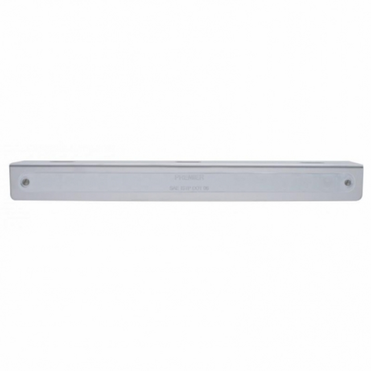 12-3/4" Stainless Light Bracket With 14 LED 12" Light Bar - Red LED/Chrome Lens