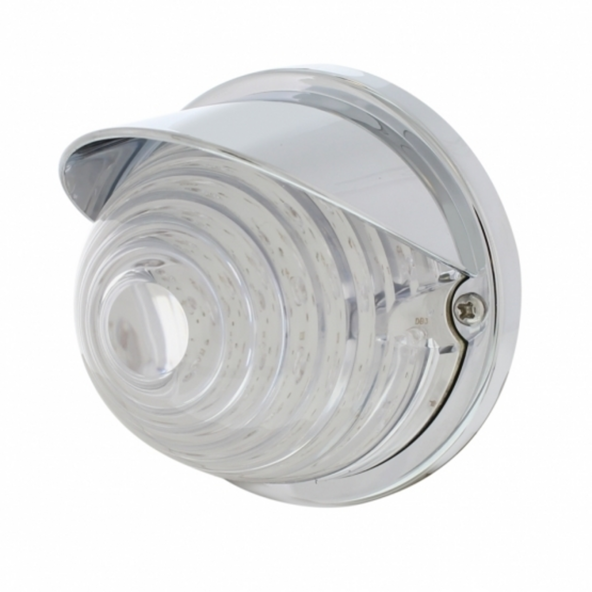 17 LED Beehive Flush Mount Kit With Visor - Amber LED/Clear Lens
