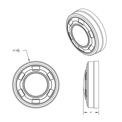 Chrome Center Hubcap For 1978-84 Ford F-250/F-350 Truck
