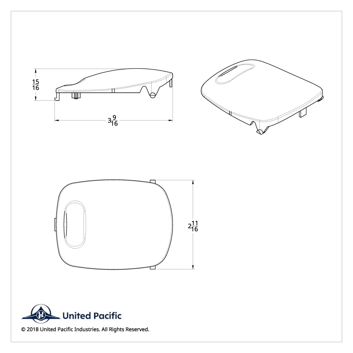Rectangular Dome Light Lens For 2006+ Peterbilt - Purple