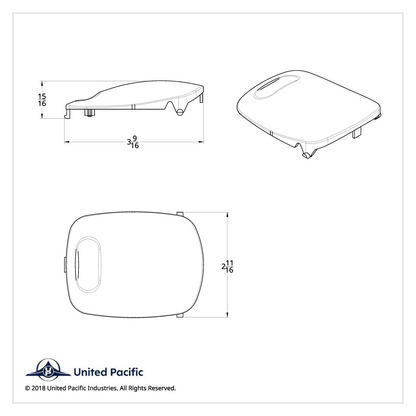 Rectangular Dome Light Lens For 2006+ Peterbilt - Purple