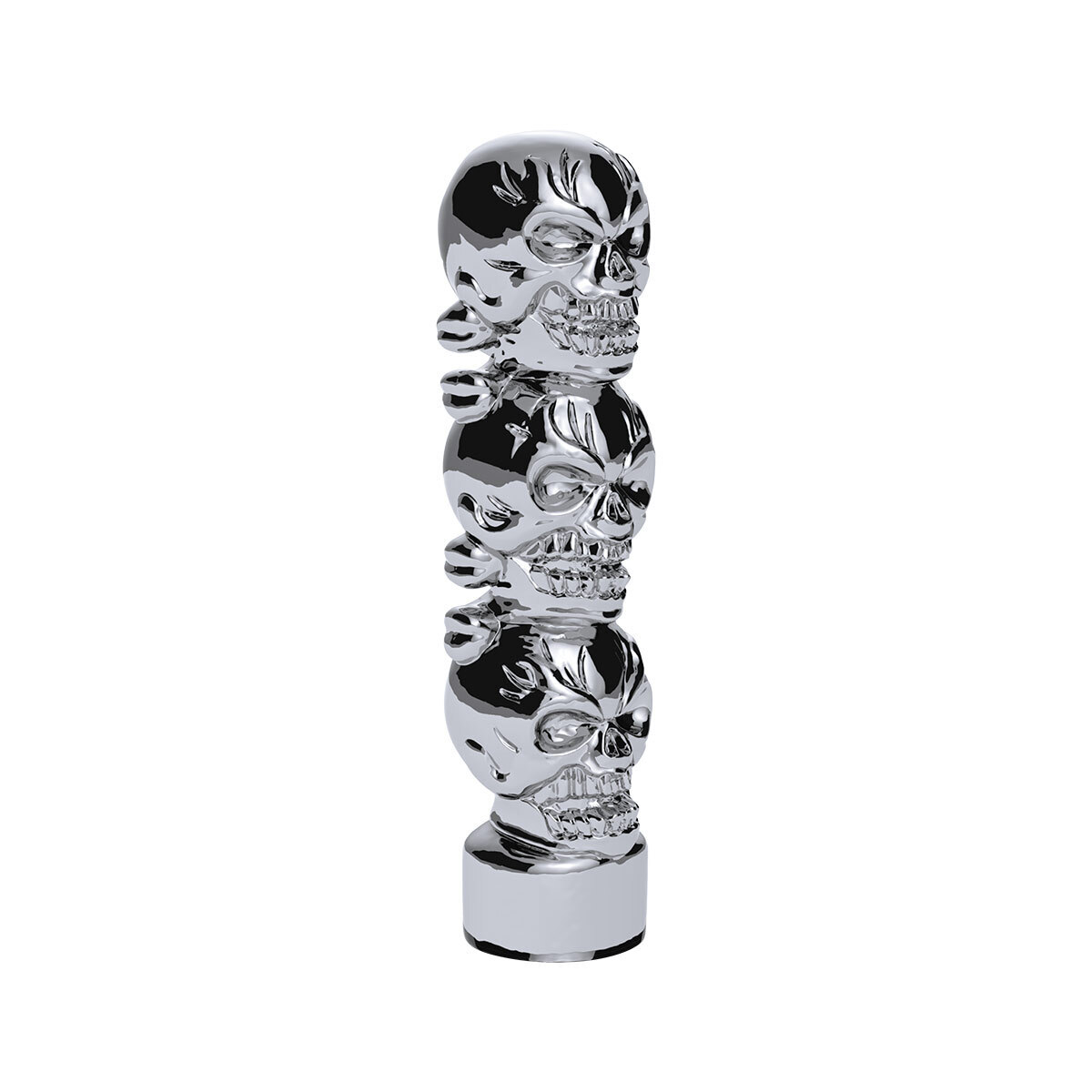 1/2"-13 Thread-On 3 Skull Shift Knob-Chrome