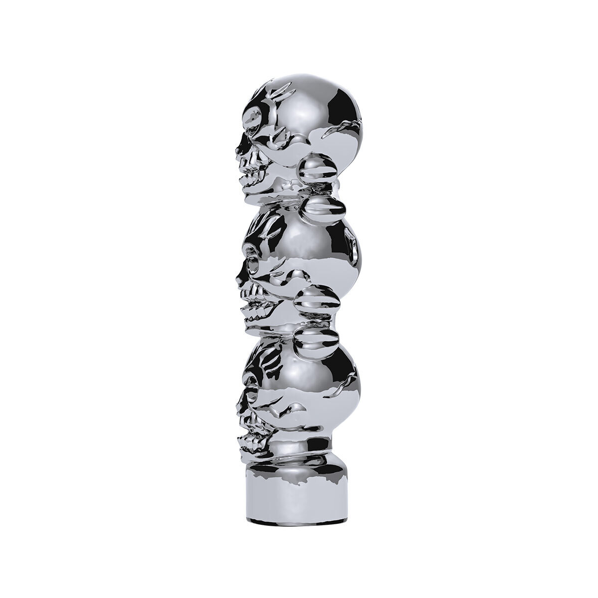 1/2"-13 Thread-On 3 Skull Shift Knob-Chrome