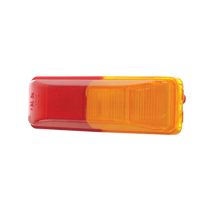 Incandescent Rectangular Fender Mount Light (Clearance/Marker) - Amber & Red Lens