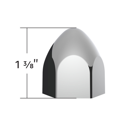 3/4" X 1 3/8" Chrome Plastic Bullet Nut Cover - Push-On (50-Pack)